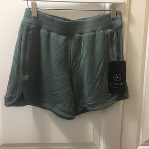Active Life Army Green Athletic Shorts Sz Small